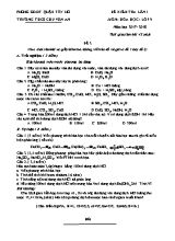 Đề kiểm tra lần 1 môn Hóa học Lớp 9 - Đề 2 - Năm học 2017-2018 - Trường THCS Chu Văn An
